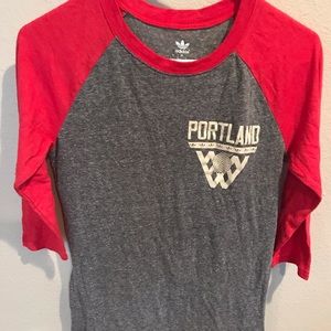 Women’s adidas Portland Trailblazers baseball tee